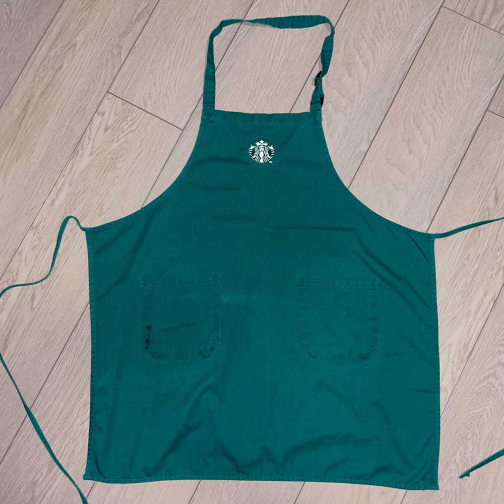 Starbucks Teal Apron with Iconic Emblem